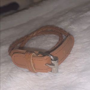 Braided tan bracelet with buckle!